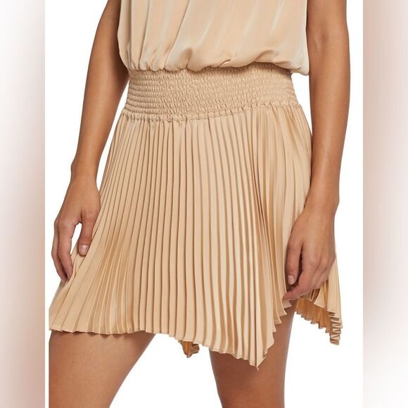 Ramy Brook Rori Satin Pleated Minidress size S - Picture 3 of 12